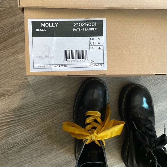 Dr. Martens Molly Platform Patent Leather Boots - Picture 5 of 9